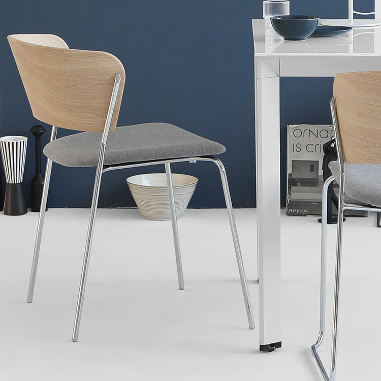 Modern Chair Dining Armless Open Back Chair for Kitchen with Metal Legs Clearhalo 'Dining Chairs' 'Dining Tables & Seating' 'dining_chair' 'furn' 'furn_dining_chair' 'Furniture' 'furniture_dining_chair' 'Kitchen & Dining Furniture' 4890975