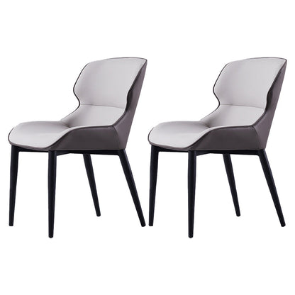Industrial Chairs Dining Arm Chairs for Kitchen with Metal Legs Cream Gray 2 Piece Set Clearhalo 'Dining Chairs' 'Dining Tables & Seating' 'dining_chair' 'furn' 'furn_dining_chair' 'Furniture' 'furniture_dining_chair' 'Kitchen & Dining Furniture' 4890997