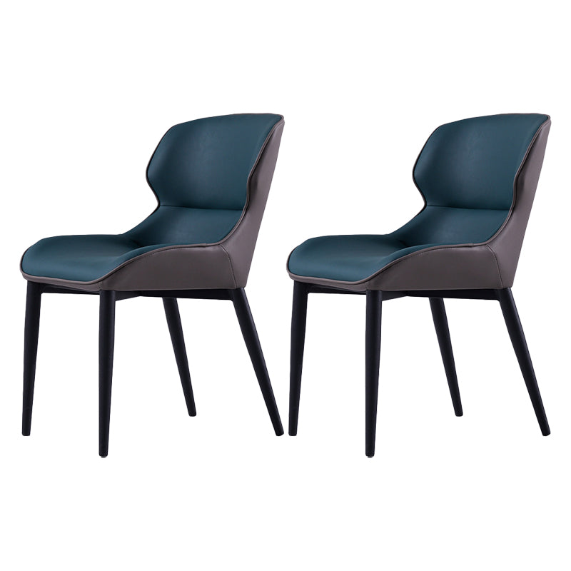 Industrial Chairs Dining Arm Chairs for Kitchen with Metal Legs Blackish Green 2 Piece Set Clearhalo 'Dining Chairs' 'Dining Tables & Seating' 'dining_chair' 'furn' 'furn_dining_chair' 'Furniture' 'furniture_dining_chair' 'Kitchen & Dining Furniture' 4891000