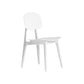Modern Chair Dining Armless Open Back Chair for Kitchen with Plastic Legs White 1 Piece Clearhalo 'Dining Chairs' 'Dining Tables & Seating' 'dining_chair' 'furn' 'furn_dining_chair' 'Furniture' 'furniture_dining_chair' 'Kitchen & Dining Furniture' 4891017