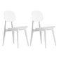 Modern Chair Dining Armless Open Back Chair for Kitchen with Plastic Legs White 2 Piece Set Clearhalo 'Dining Chairs' 'Dining Tables & Seating' 'dining_chair' 'furn' 'furn_dining_chair' 'Furniture' 'furniture_dining_chair' 'Kitchen & Dining Furniture' 4891020