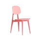 Modern Chair Dining Armless Open Back Chair for Kitchen with Plastic Legs Pink 1 Piece Clearhalo 'Dining Chairs' 'Dining Tables & Seating' 'dining_chair' 'furn' 'furn_dining_chair' 'Furniture' 'furniture_dining_chair' 'Kitchen & Dining Furniture' 4891023