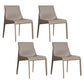 Modern Dining Chairs Armless Chairs for Kitchen with Metal Legs Grey 4 Piece Set Clearhalo 'Dining Chairs' 'Dining Tables & Seating' 'dining_chair' 'furn' 'furn_dining_chair' 'Furniture' 'furniture_dining_chair' 'Kitchen & Dining Furniture' 4891049