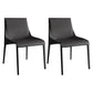 Modern Dining Chairs Armless Chairs for Kitchen with Metal Legs Dark Gray 2 Piece Set Clearhalo 'Dining Chairs' 'Dining Tables & Seating' 'dining_chair' 'furn' 'furn_dining_chair' 'Furniture' 'furniture_dining_chair' 'Kitchen & Dining Furniture' 4891053