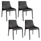 Modern Dining Chairs Armless Chairs for Kitchen with Metal Legs Dark Gray 4 Piece Set Clearhalo 'Dining Chairs' 'Dining Tables & Seating' 'dining_chair' 'furn' 'furn_dining_chair' 'Furniture' 'furniture_dining_chair' 'Kitchen & Dining Furniture' 4891055