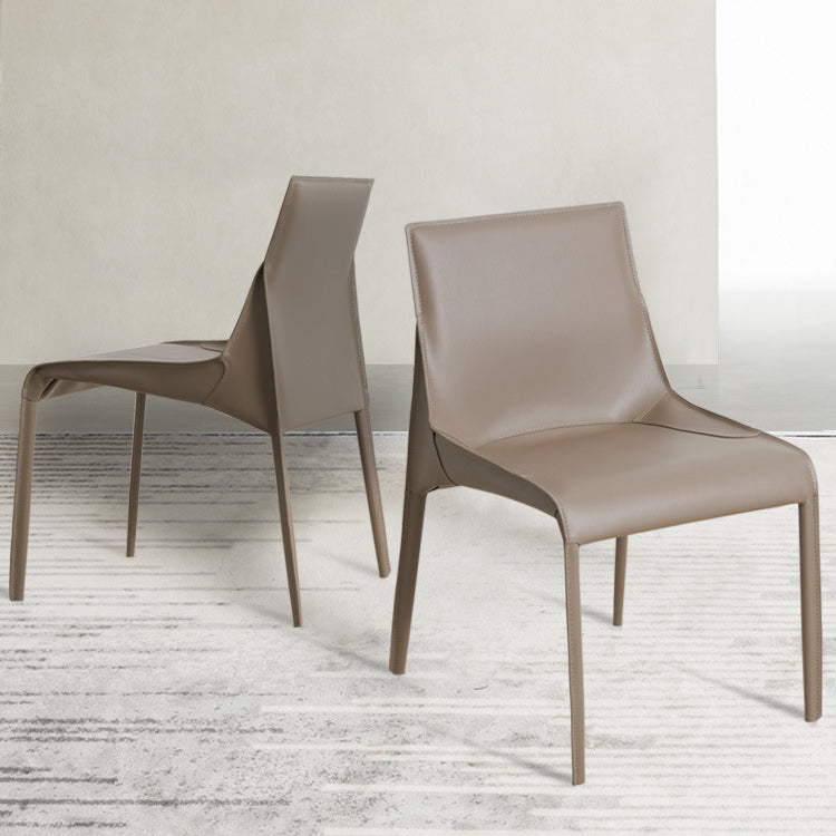Modern Dining Chairs Armless Chairs for Kitchen with Metal Legs Clearhalo 'Dining Chairs' 'Dining Tables & Seating' 'dining_chair' 'furn' 'furn_dining_chair' 'Furniture' 'furniture_dining_chair' 'Kitchen & Dining Furniture' 4891057