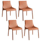 Modern Dining Chairs Armless Chairs for Kitchen with Metal Legs Orange 4 Piece Set Clearhalo 'Dining Chairs' 'Dining Tables & Seating' 'dining_chair' 'furn' 'furn_dining_chair' 'Furniture' 'furniture_dining_chair' 'Kitchen & Dining Furniture' 4891060