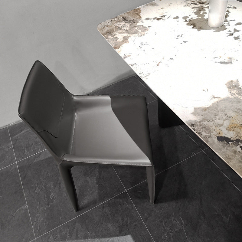 Modern Dining Chairs Armless Chairs for Kitchen with Metal Legs Clearhalo 'Dining Chairs' 'Dining Tables & Seating' 'dining_chair' 'furn' 'furn_dining_chair' 'Furniture' 'furniture_dining_chair' 'Kitchen & Dining Furniture' 4891061