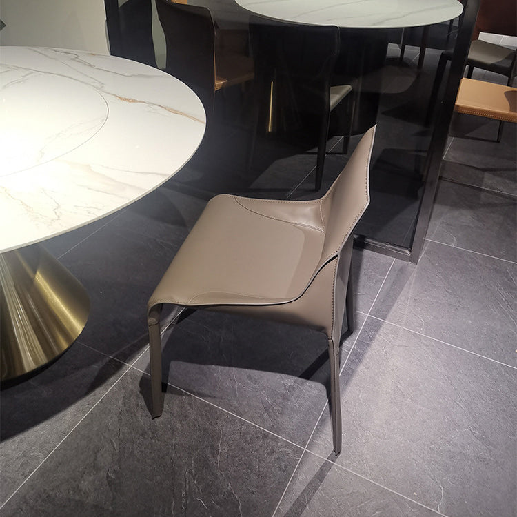 Modern Dining Chairs Armless Chairs for Kitchen with Metal Legs Clearhalo 'Dining Chairs' 'Dining Tables & Seating' 'dining_chair' 'furn' 'furn_dining_chair' 'Furniture' 'furniture_dining_chair' 'Kitchen & Dining Furniture' 4891063