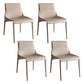 Modern Dining Chairs Armless Chairs for Kitchen with Metal Legs Off-White 4 Piece Set Clearhalo 'Dining Chairs' 'Dining Tables & Seating' 'dining_chair' 'furn' 'furn_dining_chair' 'Furniture' 'furniture_dining_chair' 'Kitchen & Dining Furniture' 4891065