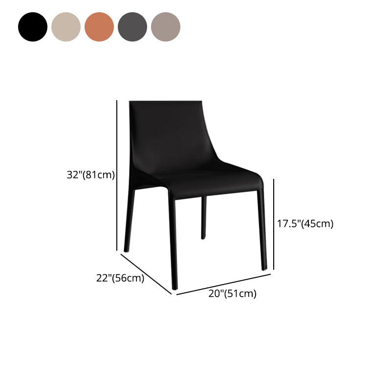Modern Dining Chairs Armless Chairs for Kitchen with Metal Legs Clearhalo 'Dining Chairs' 'Dining Tables & Seating' 'dining_chair' 'furn' 'furn_dining_chair' 'Furniture' 'furniture_dining_chair' 'Kitchen & Dining Furniture' 4891066