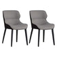 Modern Style Chairs Dining Arm Chairs for Kitchen with Metal Legs Grey 2 Piece Set Clearhalo 'Dining Chairs' 'Dining Tables & Seating' 'dining_chair' 'furn' 'furn_dining_chair' 'Furniture' 'furniture_dining_chair' 'Kitchen & Dining Furniture' 4891070