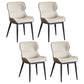 Modern Style Chairs Dining Arm Chairs for Kitchen with Metal Legs White 4 Piece Set Clearhalo 'Dining Chairs' 'Dining Tables & Seating' 'dining_chair' 'furn' 'furn_dining_chair' 'Furniture' 'furniture_dining_chair' 'Kitchen & Dining Furniture' 4891077