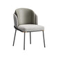 Contemporary Metal Dining Chair Upholstered Armless Chair for Home Use Grey 1 Piece Clearhalo 'Dining Chairs' 'Dining Tables & Seating' 'dining_chair' 'furn' 'furn_dining_chair' 'Furniture' 'furniture_dining_chair' 'Kitchen & Dining Furniture' 4891088