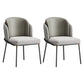 Contemporary Metal Dining Chair Upholstered Armless Chair for Home Use Grey 2 Piece Set Clearhalo 'Dining Chairs' 'Dining Tables & Seating' 'dining_chair' 'furn' 'furn_dining_chair' 'Furniture' 'furniture_dining_chair' 'Kitchen & Dining Furniture' 4891089