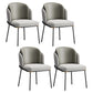 Contemporary Metal Dining Chair Upholstered Armless Chair for Home Use Grey 4 Piece Set Clearhalo 'Dining Chairs' 'Dining Tables & Seating' 'dining_chair' 'furn' 'furn_dining_chair' 'Furniture' 'furniture_dining_chair' 'Kitchen & Dining Furniture' 4891092