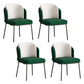 Contemporary Metal Dining Chair Upholstered Armless Chair for Home Use Green 4 Piece Set Clearhalo 'Dining Chairs' 'Dining Tables & Seating' 'dining_chair' 'furn' 'furn_dining_chair' 'Furniture' 'furniture_dining_chair' 'Kitchen & Dining Furniture' 4891103