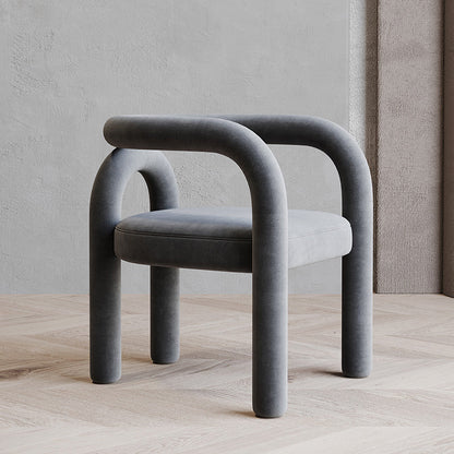 Modern Upholstered Side Chairs for Home Open Back Dining Side Chair Grey 1 Piece Clearhalo 'Dining Chairs' 'Dining Tables & Seating' 'dining_chair' 'furn' 'furn_dining_chair' 'Furniture' 'furniture_dining_chair' 'Kitchen & Dining Furniture' 4891112