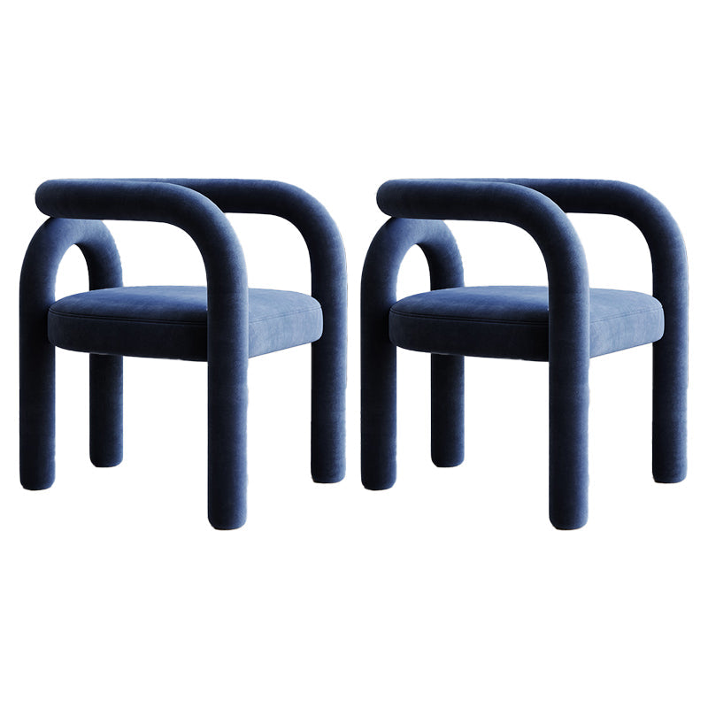 Modern Upholstered Side Chairs for Home Open Back Dining Side Chair Blue 2 Piece Set Clearhalo 'Dining Chairs' 'Dining Tables & Seating' 'dining_chair' 'furn' 'furn_dining_chair' 'Furniture' 'furniture_dining_chair' 'Kitchen & Dining Furniture' 4891122