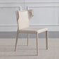 Contemporary Metal Dining Chair Armless Wingback Side Chair for Home Use Off-White 1 Piece Clearhalo 'Dining Chairs' 'Dining Tables & Seating' 'dining_chair' 'furn' 'furn_dining_chair' 'Furniture' 'furniture_dining_chair' 'Kitchen & Dining Furniture' 4891143
