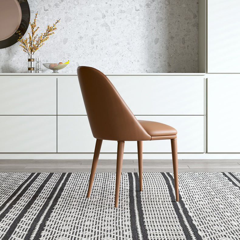 Modern Chairs Dining Armless Chairs for Kitchen with Metal Legs Clearhalo 'Dining Chairs' 'Dining Tables & Seating' 'dining_chair' 'furn' 'furn_dining_chair' 'Furniture' 'furniture_dining_chair' 'Kitchen & Dining Furniture' 4891159