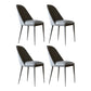 Modern Chairs Dining Armless Chairs for Kitchen with Metal Legs Dark Gray 4 Piece Set Clearhalo 'Dining Chairs' 'Dining Tables & Seating' 'dining_chair' 'furn' 'furn_dining_chair' 'Furniture' 'furniture_dining_chair' 'Kitchen & Dining Furniture' 4891168