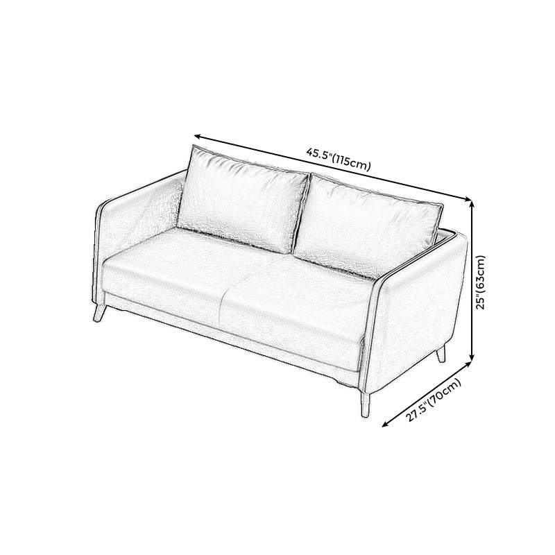 Standard Square Arm Leather Stain Resistant Sofa Couch with Pillows Clearhalo 'furn' 'furn_sofas' 'Furniture' 'furniture_sofas' 'Living Room Furniture' 'Sofa' 'sofas' 4895694