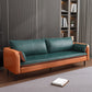 Contemporary Standard Sofa Couch Square Arm Sofa Set with Pillows Orange Green 55"L x 31"W x 31"H Clearhalo 'Furniture' 'furniture_sofas' 'Living Room Furniture' 'Sofa' 'sofas' 4895723