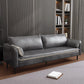 Contemporary Standard Sofa Couch Square Arm Sofa Set with Pillows Dark Gray-White 55"L x 31"W x 31"H Clearhalo 'Furniture' 'furniture_sofas' 'Living Room Furniture' 'Sofa' 'sofas' 4895729