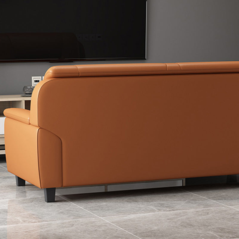 Standard Tight Back Sofa Set Faux Leather Pillow Top Arm Sofa Couch Clearhalo 'Furniture' 'furniture_sofas' 'Living Room Furniture' 'Sofa' 'sofas' 4895758