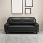Standard Tight Back Sofa Set Faux Leather Pillow Top Arm Sofa Couch Black Clearhalo 'Furniture' 'furniture_sofas' 'Living Room Furniture' 'Sofa' 'sofas' 4895759