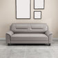 Standard Tight Back Sofa Set Faux Leather Pillow Top Arm Sofa Couch Light Gray Clearhalo 'Furniture' 'furniture_sofas' 'Living Room Furniture' 'Sofa' 'sofas' 4895761