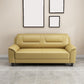 Standard Tight Back Sofa Set Faux Leather Pillow Top Arm Sofa Couch Beige-Yellow Clearhalo 'Furniture' 'furniture_sofas' 'Living Room Furniture' 'Sofa' 'sofas' 4895762