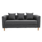 Linen Standard Square Arm Sofa Couch Contemporary Tight Back Sofa Set Dark Gray Sponge Clearhalo 'Furniture' 'furniture_sofas' 'Living Room Furniture' 'Sofa' 'sofas' 4895770