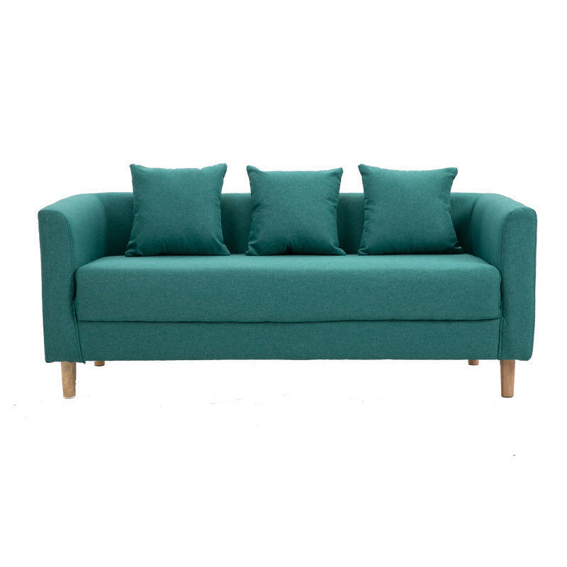 Linen Standard Square Arm Sofa Couch Contemporary Tight Back Sofa Set Blackish Green Clearhalo 'Furniture' 'furniture_sofas' 'Living Room Furniture' 'Sofa' 'sofas' 4895776