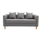 Linen Standard Square Arm Sofa Couch Contemporary Tight Back Sofa Set Light Gray Clearhalo 'Furniture' 'furniture_sofas' 'Living Room Furniture' 'Sofa' 'sofas' 4895778