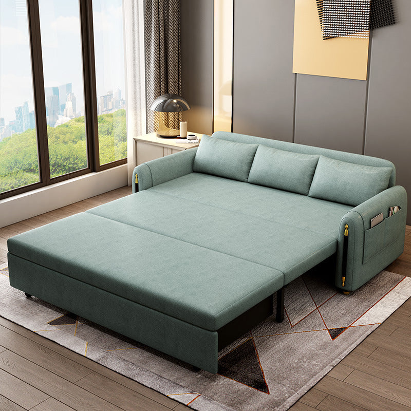 Contemporary Sofa Bed with Pillows and Storage for Apartment 35.43" Clearhalo 'furn' 'furn_sofas' 'Furniture' 'furniture_sofas' 'Living Room Furniture' 'Sofa' 'sofas' 4895786