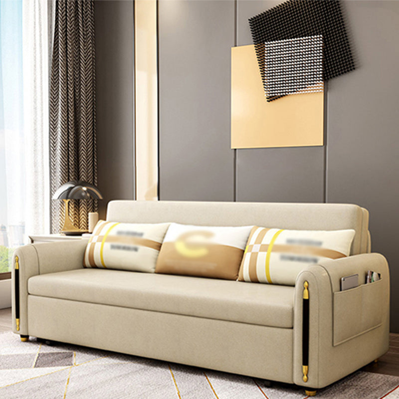 Contemporary Sofa Bed with Pillows and Storage for Apartment 35.43" Clearhalo 'furn' 'furn_sofas' 'Furniture' 'furniture_sofas' 'Living Room Furniture' 'Sofa' 'sofas' 4895795