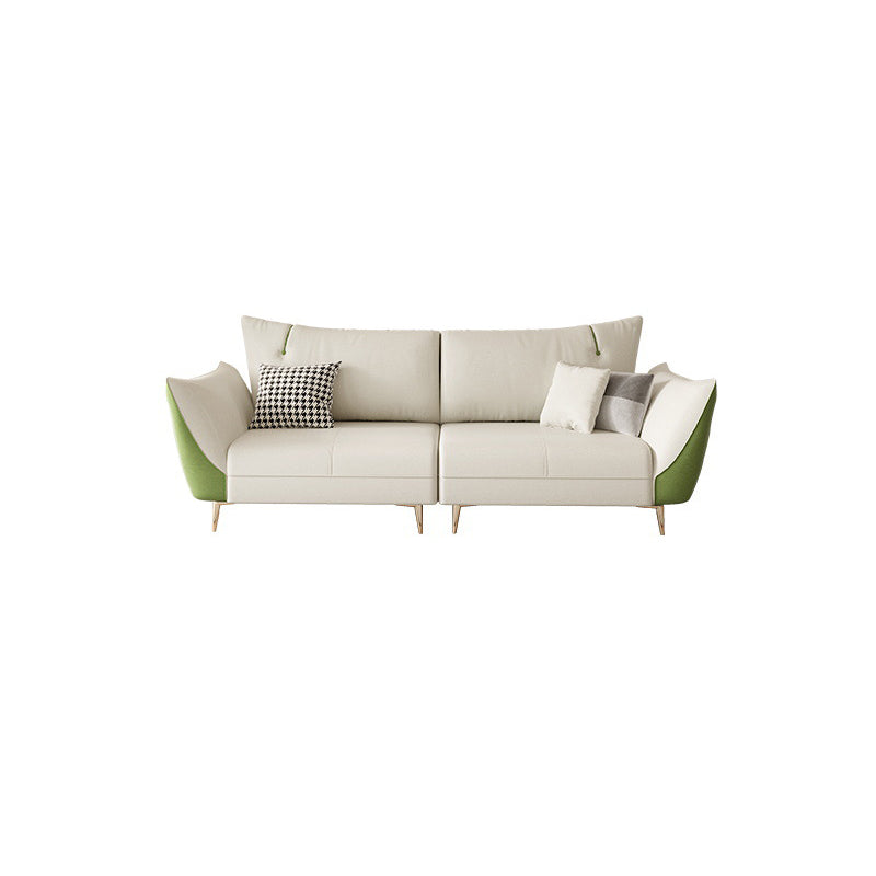 Scandinavian Beige Upholstery Sofa for Apartment and Living Room 94.5"L x 35.5"W x 35.5"H Latex Clearhalo 'furn' 'furn_sofas' 'Furniture' 'furniture_sofas' 'Living Room Furniture' 'Sofa' 'sofas' 4895801