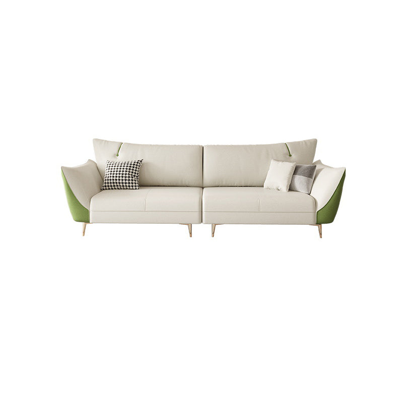 Scandinavian Beige Upholstery Sofa for Apartment and Living Room 102"L x 35.5"W x 35.5"H Latex Clearhalo 'furn' 'furn_sofas' 'Furniture' 'furniture_sofas' 'Living Room Furniture' 'Sofa' 'sofas' 4895802
