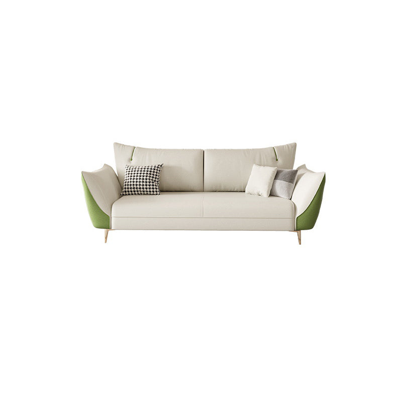 Scandinavian Beige Upholstery Sofa for Apartment and Living Room 74''L x35"W x 35"H Clearhalo 'furn' 'furn_sofas' 'Furniture' 'furniture_sofas' 'Living Room Furniture' 'Sofa' 'sofas' 4895804