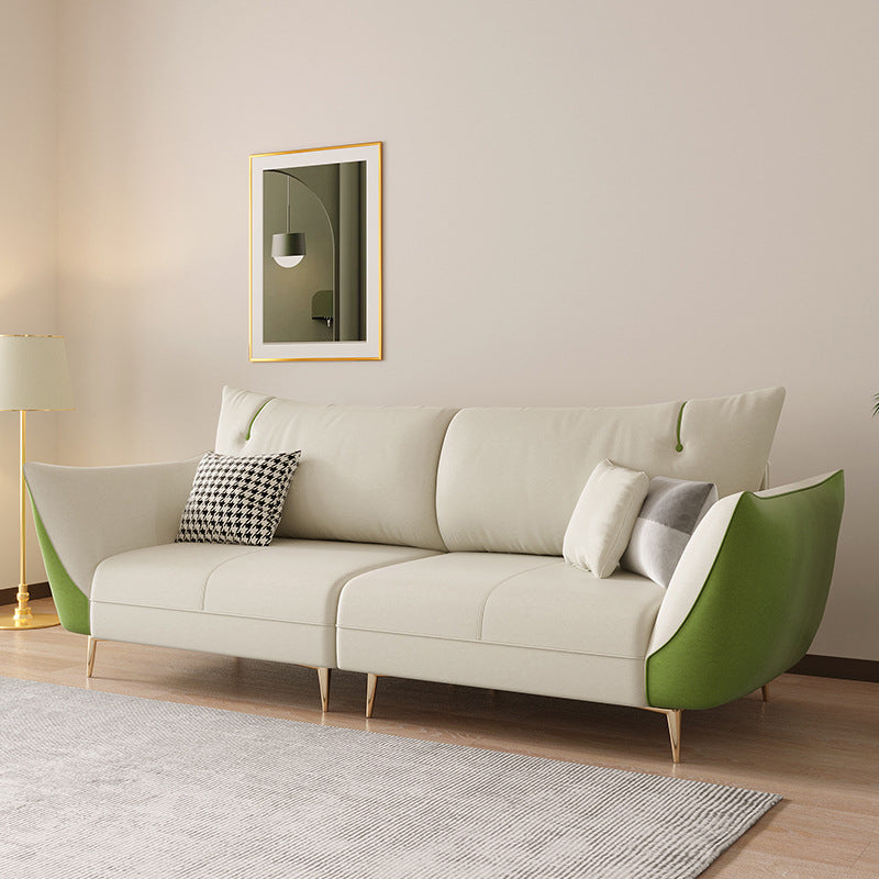 Scandinavian Beige Upholstery Sofa for Apartment and Living Room 94.5"L x 35.5"W x 35.5"H Memory Foam Clearhalo 'furn' 'furn_sofas' 'Furniture' 'furniture_sofas' 'Living Room Furniture' 'Sofa' 'sofas' 4895805