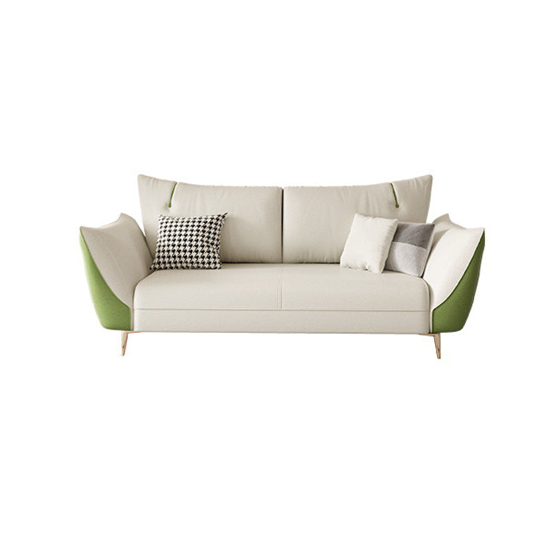 Scandinavian Beige Upholstery Sofa for Apartment and Living Room 85''L x35"W x 35"H Clearhalo 'furn' 'furn_sofas' 'Furniture' 'furniture_sofas' 'Living Room Furniture' 'Sofa' 'sofas' 4895807