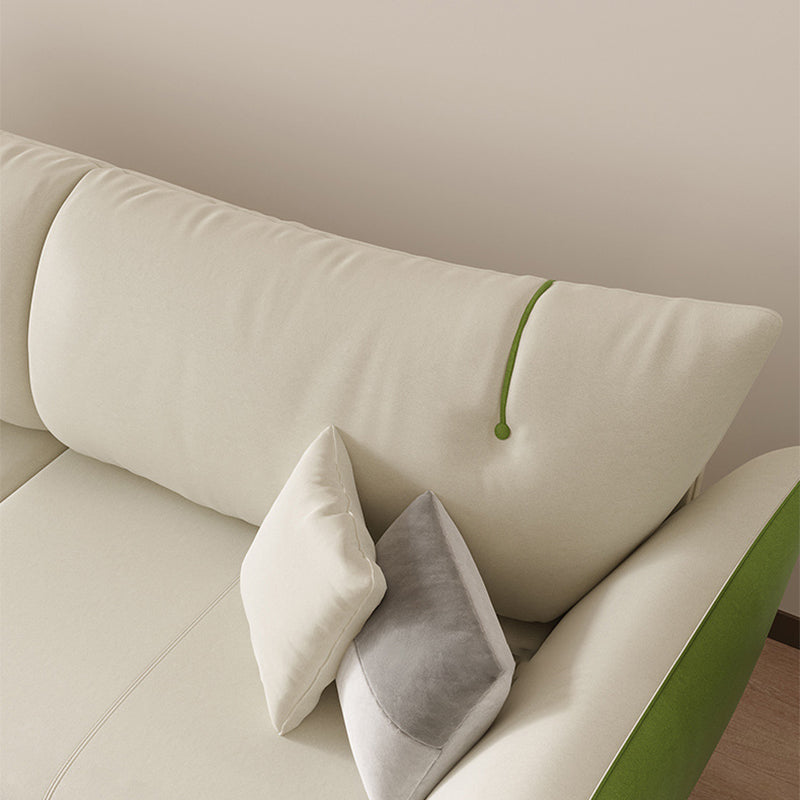 Scandinavian Beige Upholstery Sofa for Apartment and Living Room Clearhalo 'furn' 'furn_sofas' 'Furniture' 'furniture_sofas' 'Living Room Furniture' 'Sofa' 'sofas' 4895812