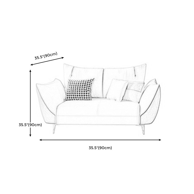 Scandinavian Beige Upholstery Sofa for Apartment and Living Room Clearhalo 'furn' 'furn_sofas' 'Furniture' 'furniture_sofas' 'Living Room Furniture' 'Sofa' 'sofas' 4895813