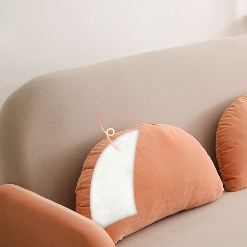 Scandinavian Loveseat with 2 Pillows and Square Arm for Apartment Clearhalo 'furn' 'furn_sofas' 'Furniture' 'furniture_sofas' 'Living Room Furniture' 'Sofa' 'sofas' 4895843