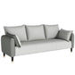 Scandinavian Sofa with 3 Pillows and Pillow Top Arm for Three People Dark Grey Light Grey Clearhalo 'Furniture' 'furniture_sofas' 'Living Room Furniture' 'Sofa' 'sofas' 4895885