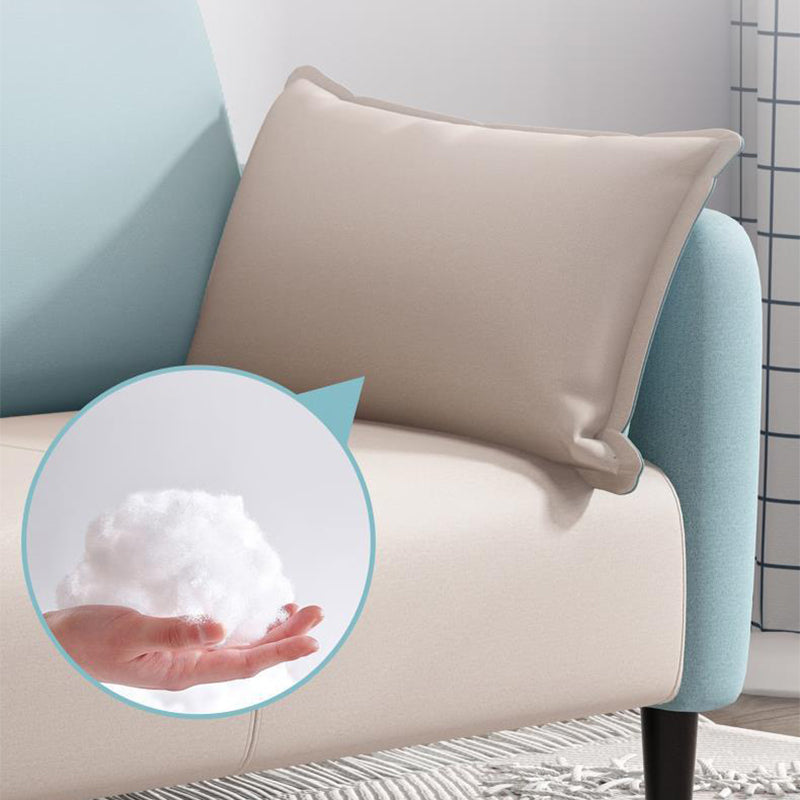 Scandinavian Sofa with 3 Pillows and Pillow Top Arm for Three People Clearhalo 'Furniture' 'furniture_sofas' 'Living Room Furniture' 'Sofa' 'sofas' 4895901