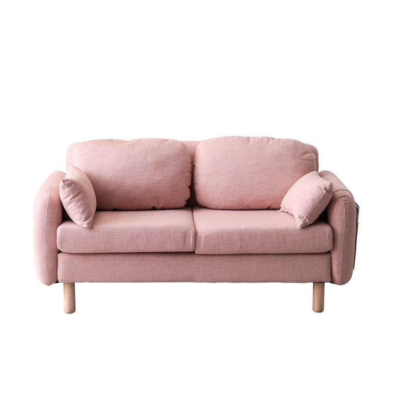 Scandinavian Loveseat with Two Pillow Back and Storage for Apartment Clearhalo 'Furniture' 'furniture_sofas' 'Living Room Furniture' 'Sofa' 'sofas' 4895910