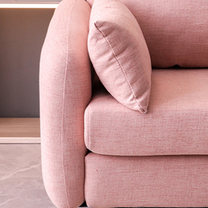 Scandinavian Loveseat with Two Pillow Back and Storage for Apartment Clearhalo 'Furniture' 'furniture_sofas' 'Living Room Furniture' 'Sofa' 'sofas' 4895911